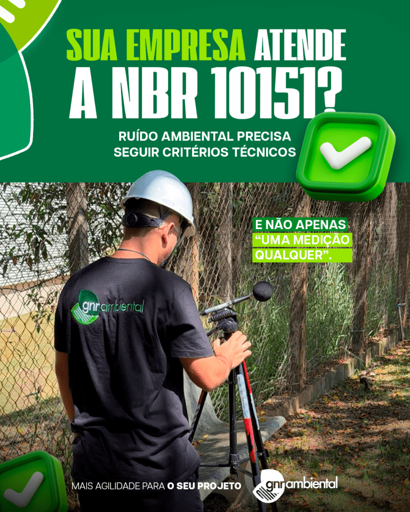 Laudo de ruído ambiental NBR 10151 realizado por empresa acreditada ISO 17025