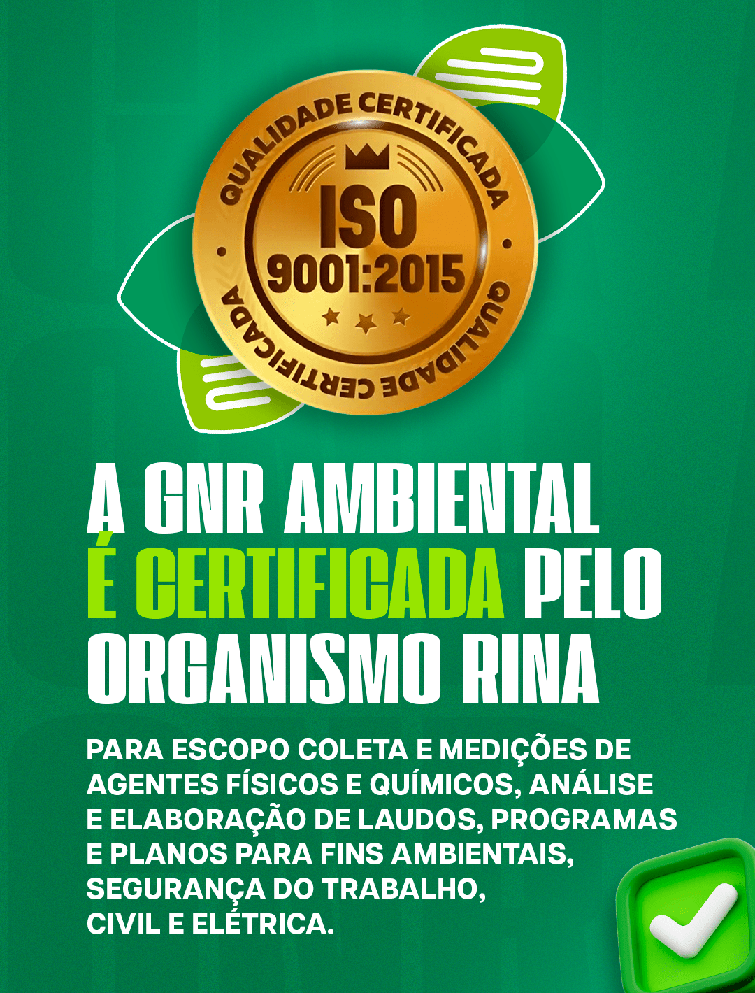 GNR Ambiental certificada ISO 9001 para gestão de SST e PGR