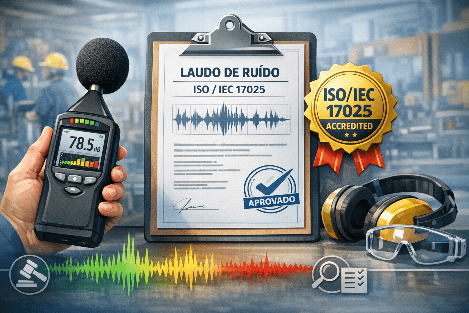 Laudo de ruído acreditado pela ISO/IEC 17025: quando esse diferencial é exigido?