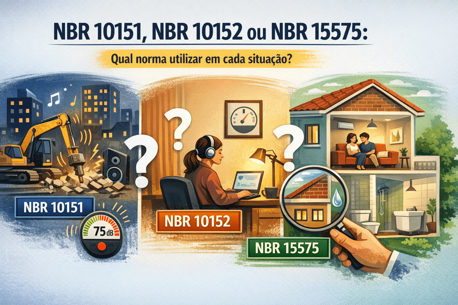 NBR 10151, NBR 10152 ou NBR 15575: qual norma utilizar em cada situação?