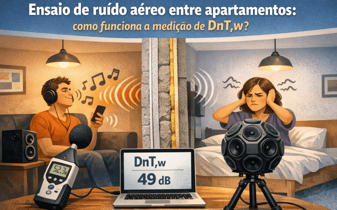 Ensaio de ruído aéreo entre apartamentos: como funciona a medição de DnT,w?
