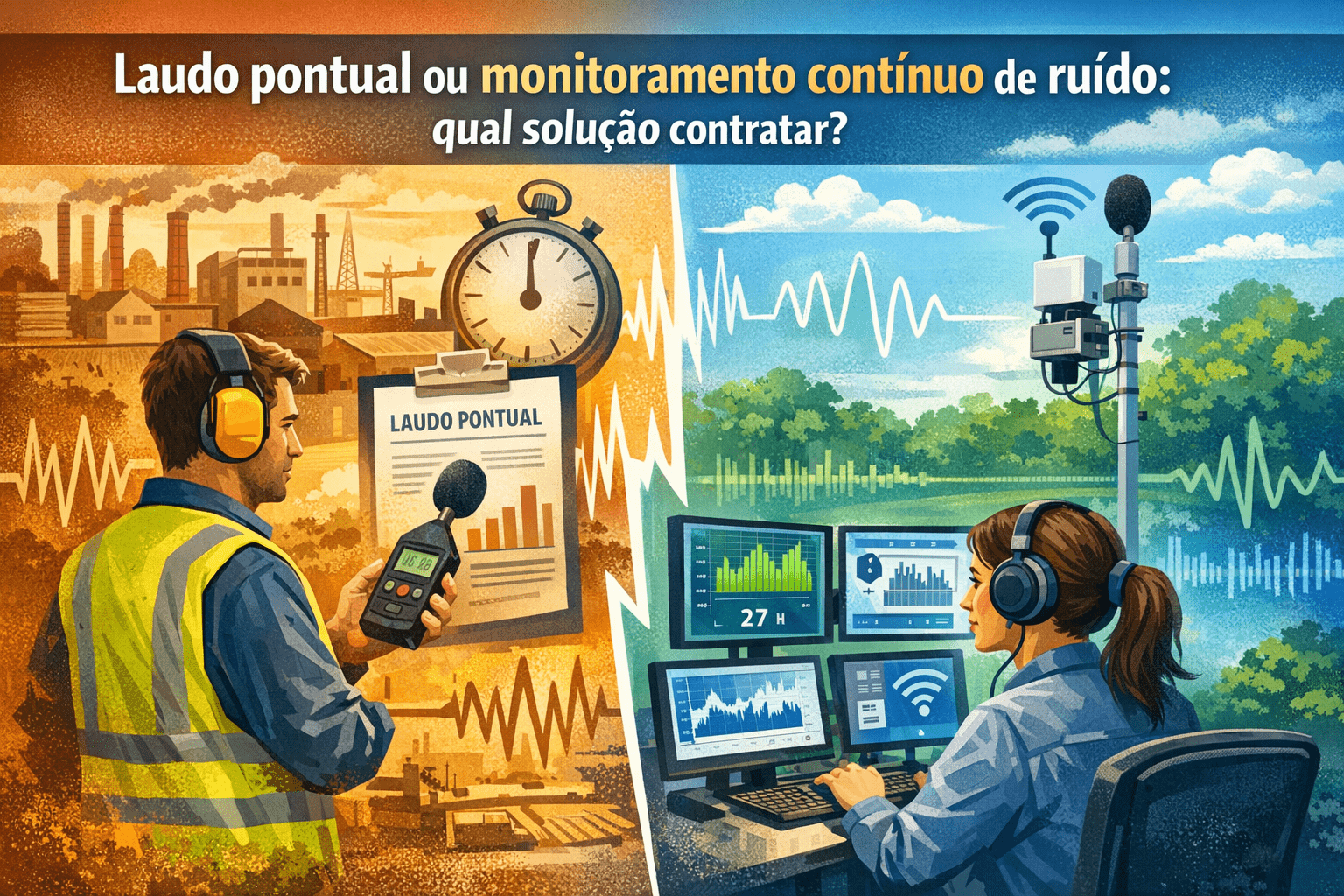 Laudo pontual ou monitoramento contínuo de ruído: qual solução contratar?