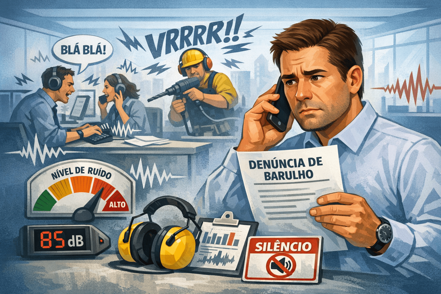 Recebi uma denúncia de barulho: quais medidas técnicas a empresa deve tomar?