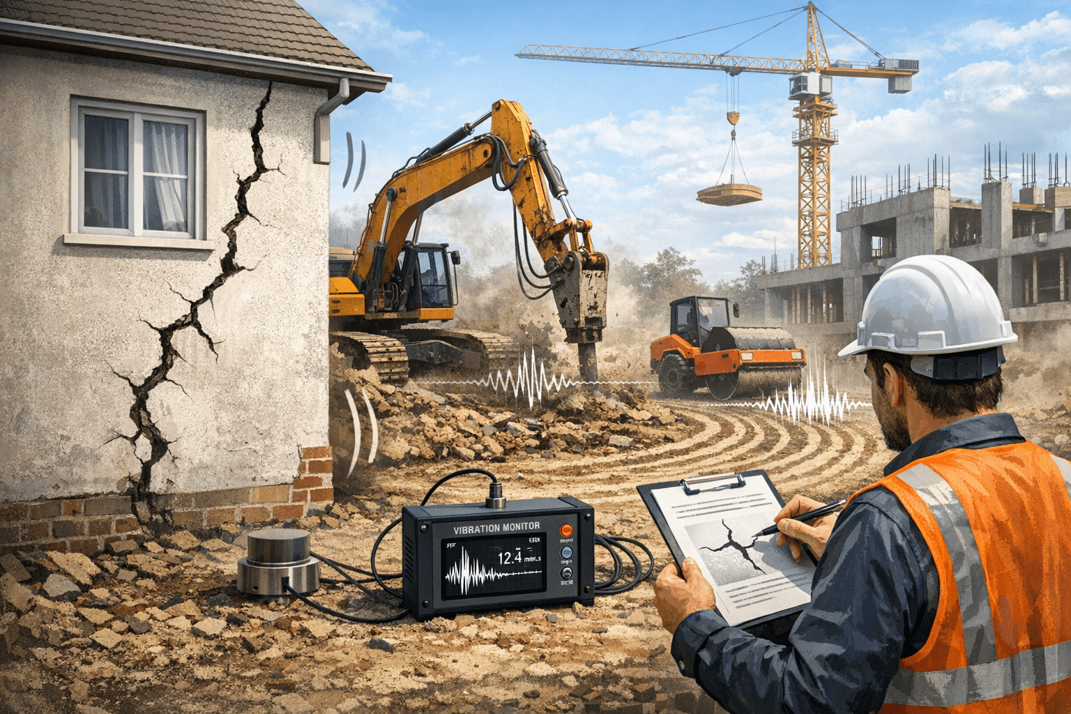 Vibração de obras pode causar trincas? Como realizar uma avaliação técnica