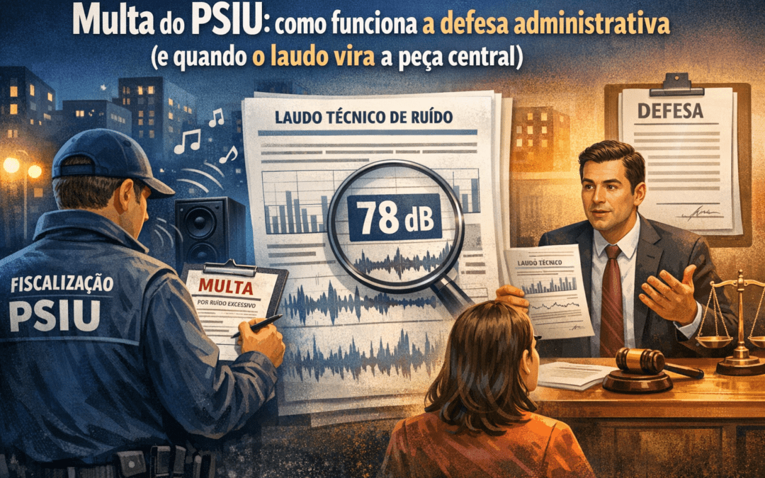 Multa do PSIU: como funciona a defesa administrativa (e quando o laudo vira a peça central)