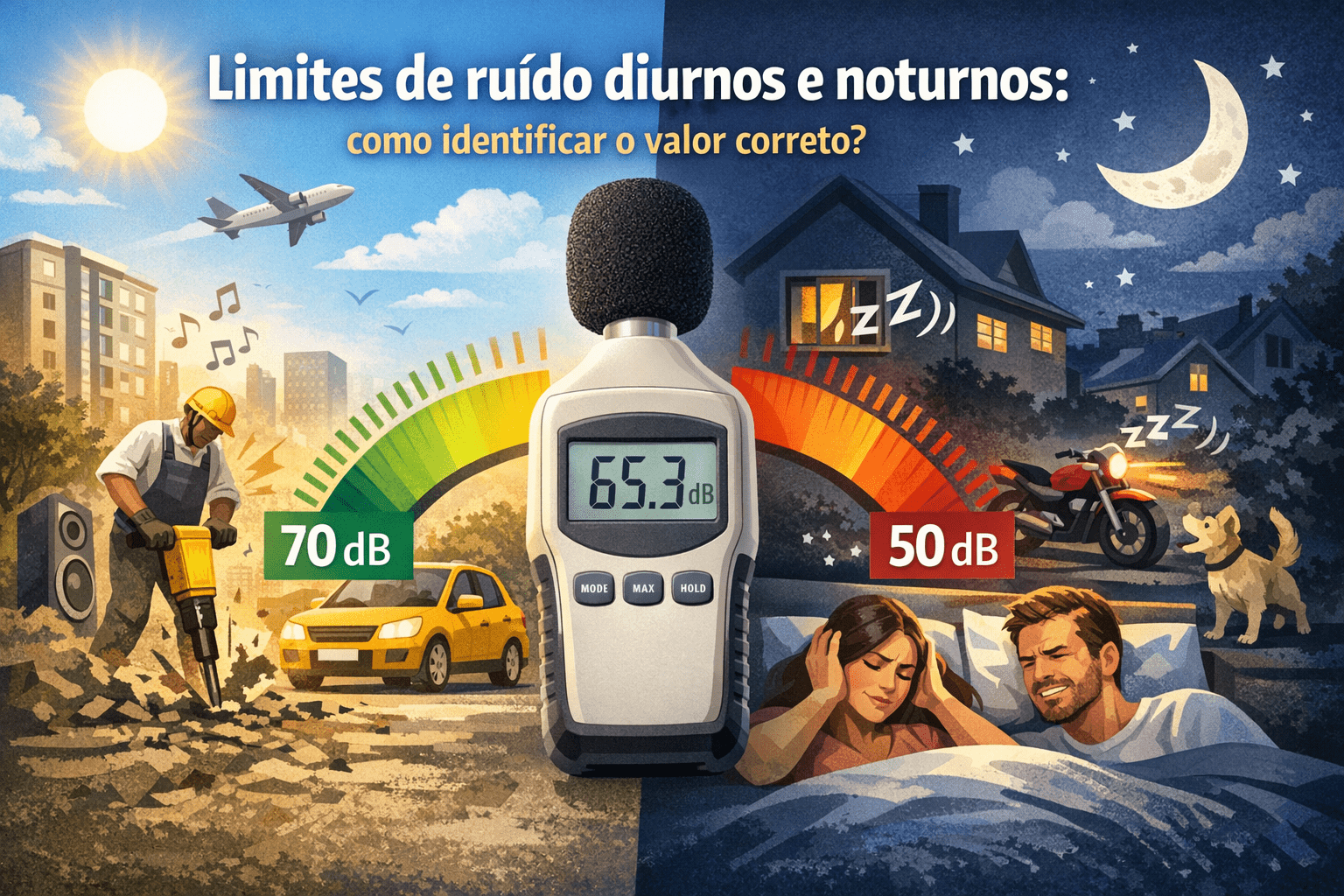 Limites de ruído diurnos e noturnos: como identificar o valor correto?