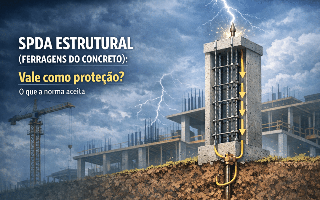 SPDA estrutural (ferragens do concreto): vale como proteção? O que a norma aceita