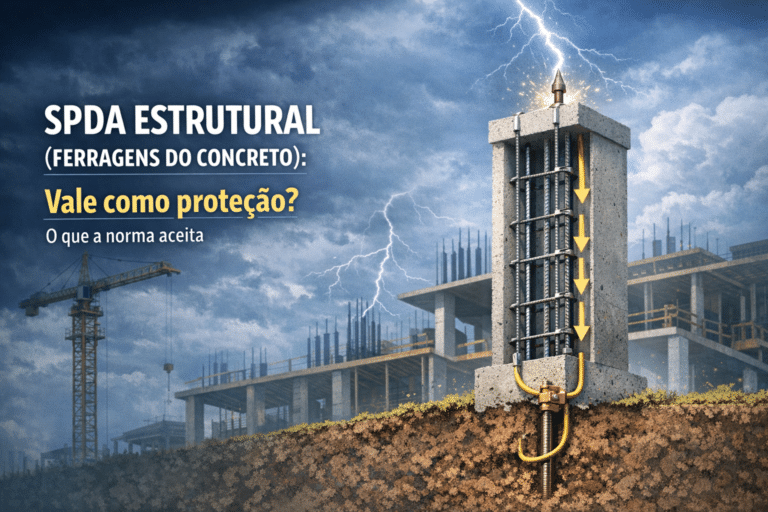 SPDA estrutural (ferragens do concreto): vale como proteção? O que a norma aceita