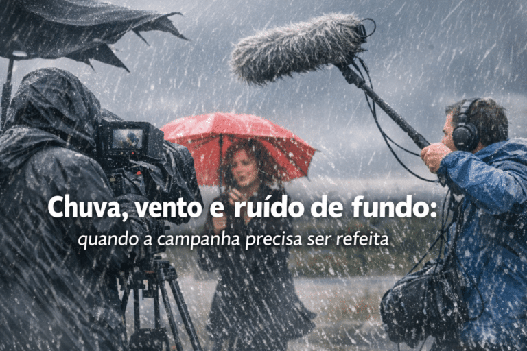 Chuva, vento e ruído de fundo: quando a campanha precisa ser refeita