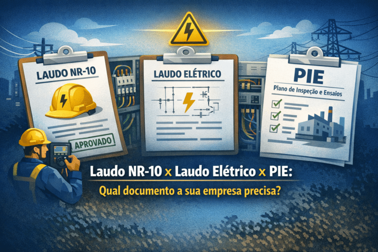 Laudo NR-10 × laudo elétrico × PIE: qual documento a sua empresa precisa