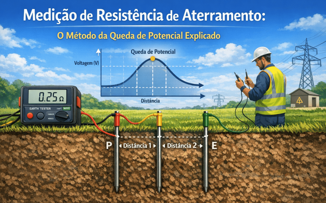 Medição de resistência de aterramento: o método da queda de potencial explicado