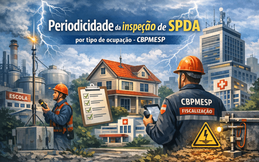 Periodicidade da inspeção de SPDA por tipo de ocupação - CBPMESP