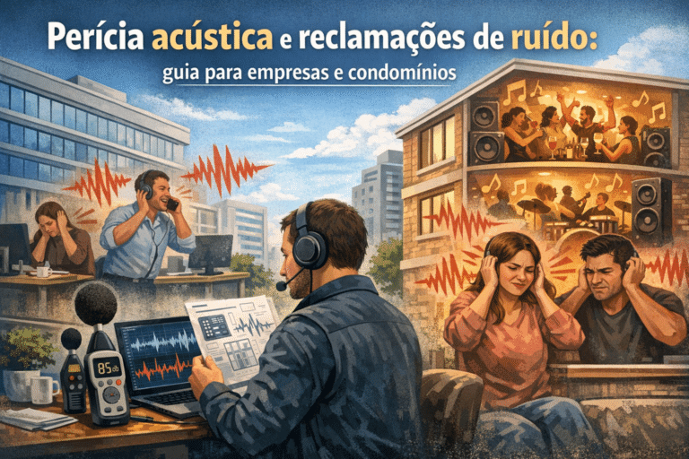 Perícia acústica e reclamações de ruído: guia para empresas e condomínios
