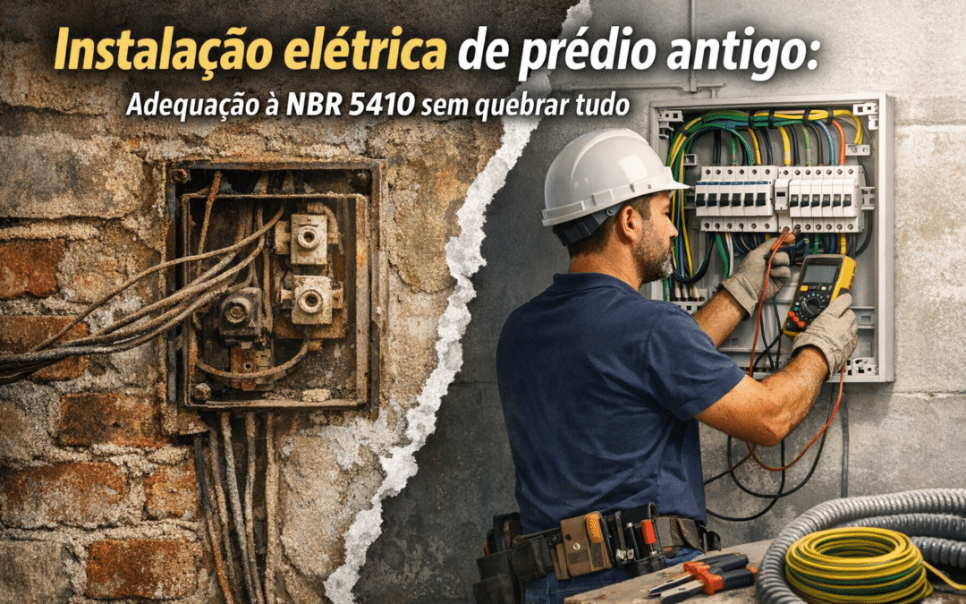 Instalação elétrica de prédio antigo: adequação à NBR 5410 sem quebrar tudo