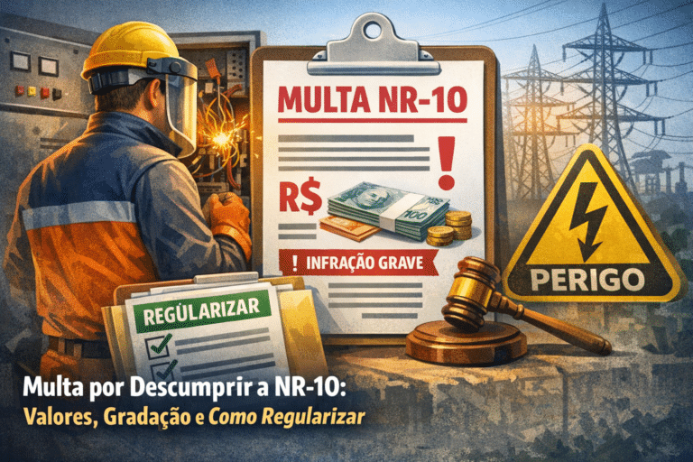 Multa por descumprir a NR-10: valores, gradação e como regularizar