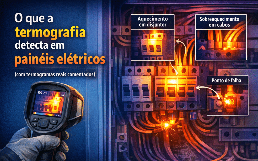 O que a termografia detecta em painéis elétricos (com termogramas reais comentados)