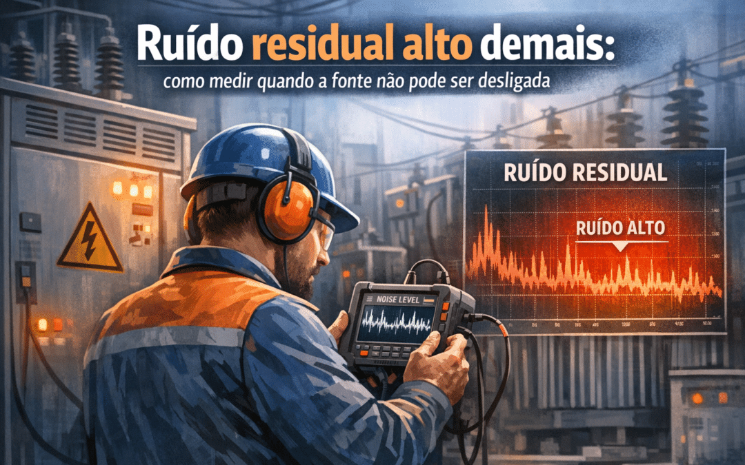 Ruído residual alto demais: como medir quando a fonte não pode ser desligada