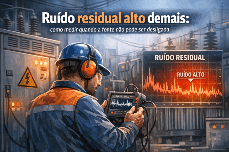 Ruído residual alto demais: como medir quando a fonte não pode ser desligada