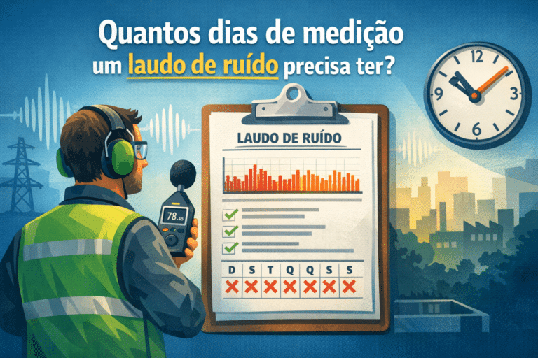 Quantos dias de medição um laudo de ruído precisa ter?