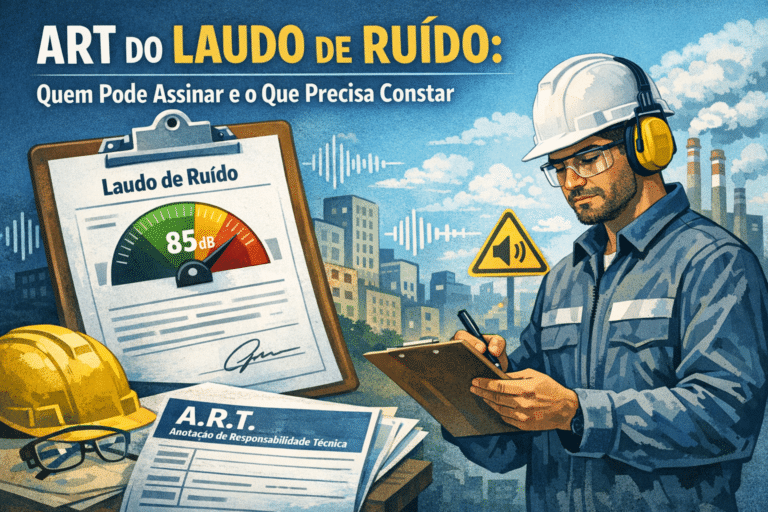 ART do laudo de ruído: quem pode assinar e o que precisa constar